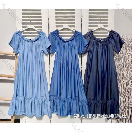 Women's short sleeve summer casual dress (S/M/L ONE SIZE) ITALIAN FASHION IMWGB25022