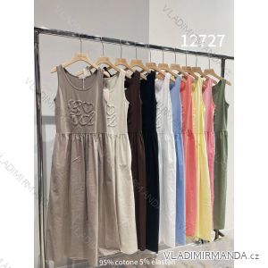 Long summer sleeveless women's dress (S/M/L ONE SIZE) ITALIAN FASHION IMWKK252217