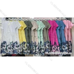 Women's short sleeve summer casual dress (S/M/L ONE SIZE) ITALIAN FASHION IMWGB25022