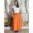 Women's long skirt (S/M/L ONE SIZE) ITALIAN FASHION IMWBL25483 S / M / L oranžová