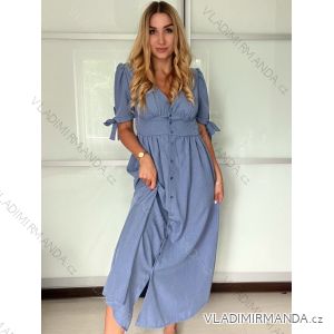Women's Long Chiffon Short Sleeve Dress (S/M ONE SIZE) ITALIAN FASHION IMWGS231048