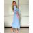 Women's Long Chiffon Short Sleeve Dress (S/M ONE SIZE) ITALIAN FASHION IMWGS231048