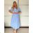 Women's Long Chiffon Short Sleeve Dress (S/M ONE SIZE) ITALIAN FASHION IMWGS231048