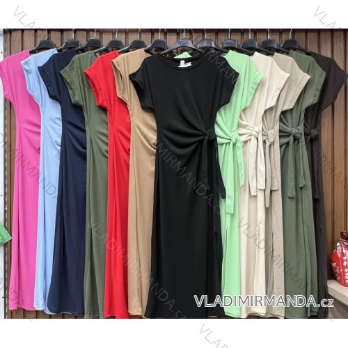 Šaty elegantní košilové dlouhý rukáv dámské (S/M ONE SIZE) ITALSKÁ MÓDA IMWY21734