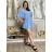 Shirt 3/4 sleeve ladies strip (4XL/5XL ONE SIZE) ITALSKÁ MÓDA IM422026