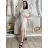 Women's Knitted Sweater Dress Set (S/M ONE SIZE) ITALIAN FASHION IMWE223972 S / M / L beige