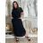 Women's Cotton Short Sleeve Summer Dress (S / M / L / XL ONE SIZE) ITALIAN FASHION IMD22472 -   black -   40/42