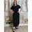 Women's Cotton Short Sleeve Summer Dress (S / M / L / XL ONE SIZE) ITALIAN FASHION IMD22472 -   black -   40/42