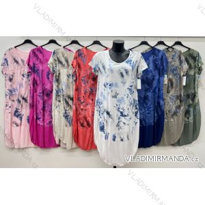 Women's Plus Size Long Warm Long Sleeve Dress (50/52/54 ONE SIZE) ITALIAN FASHION IM424636
