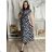 Women's Long Summer Short Sleeve Dress (S/M ONE SIZE) ITALIAN FASHION IM323101 S / M / L black