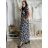 Women's Long Summer Short Sleeve Dress (S/M ONE SIZE) ITALIAN FASHION IM323101 S / M / L black