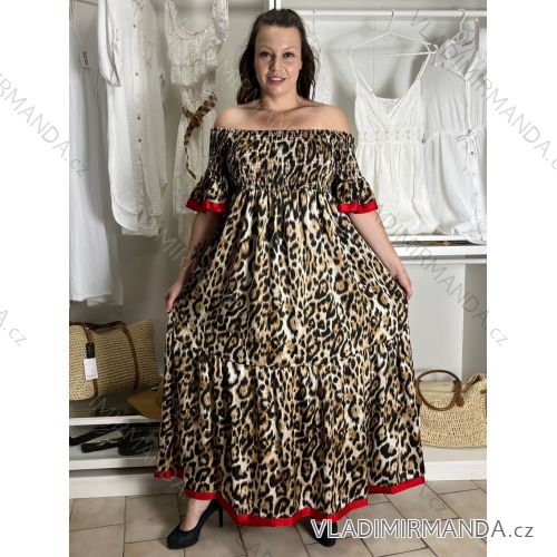 Ladies Long Sleeved Dress (S / M ONE SIZE) ITALIAN FASHION IMM211555 M/L/XL Brown