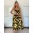 Women's Long Chiffon Short Sleeve Dress (S/M ONE SIZE) ITALIAN FASHION IMWGS231048