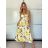 Women's Long Chiffon Short Sleeve Dress (S/M ONE SIZE) ITALIAN FASHION IMWGS231048 -   black -   S / M