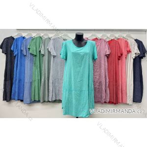 Women's Plus Size Long Warm Long Sleeve Dress (50/52/54 ONE SIZE) ITALIAN FASHION IM424636