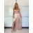 Women's Long Chiffon Short Sleeve Dress (S/M ONE SIZE) ITALIAN FASHION IMWGS231048