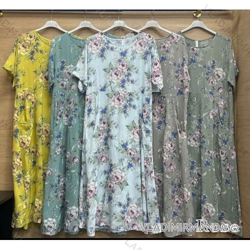 Šaty elegantní košilové dlouhý rukáv dámské (S/M ONE SIZE) ITALSKÁ MÓDA IMWY21734