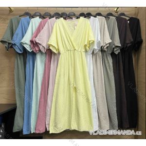 Šaty elegantní košilové dlouhý rukáv dámské (S/M ONE SIZE) ITALSKÁ MÓDA IMWY21734