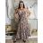 Women's long summer dress with straps (S / M ONE SIZE) ITALIAN FASHION IMWA221623 XL/2XL pink