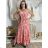 Women's long summer dress with straps (S / M ONE SIZE) ITALIAN FASHION IMWA221623 XL/2XL pink