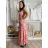 Women's long summer dress with straps (S / M ONE SIZE) ITALIAN FASHION IMWA221623 XL/2XL pink