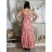 Women's long summer dress with straps (S / M ONE SIZE) ITALIAN FASHION IMWA221623 XL/2XL pink