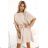 287-38 SOFIA Butterfly dress with tie at the waist - dark beige