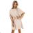 287-38 SOFIA Butterfly dress with tie at the waist - dark beige
