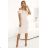 599-1 CARMEN Fitted midi dress in Spanish style - beige
