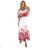 606-1 Long summer dress in a floral red ombre pattern?