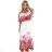 606-1 Long summer dress in a floral red ombre pattern?