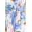 603-3 Airy wrap maxi dress with floral pattern – blue roses