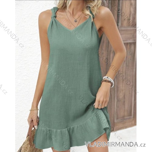 Women's 3/4 long sleeve shirt dress (XS/S/M ONE SIZE) ITALIAN FASHION IMD25030 S / M / L green khaki