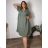 Women's Plus Size Long Warm Long Sleeve Dress (50/52/54 ONE SIZE) ITALIAN FASHION IM424636 46/48/50 beige