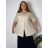 Women's Long Sleeve Hoodie Dress (S / M ONE SIZE) ITALIAN FASHION IMWA216095 50/52/54 žlutá