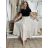 Women's Warm Long Sleeve Dress (L / XL ONE SIZE) ITALIAN FASHION IM421MIA S / M / L beige