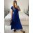 Women's Long Chiffon Short Sleeve Dress (S/M ONE SIZE) ITALIAN FASHION IMWGS231048
