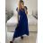 Women's Long Chiffon Short Sleeve Dress (S/M ONE SIZE) ITALIAN FASHION IMWGS231048