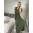 Women's Long Chiffon Short Sleeve Dress (S/M ONE SIZE) ITALIAN FASHION IMWGS231048