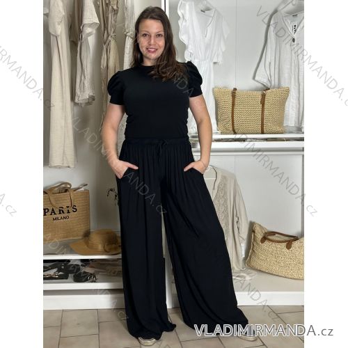 Šaty elegantní košilové dlouhý rukáv dámské (S/M ONE SIZE) ITALSKÁ MÓDA IMWY21734 S / M / L black