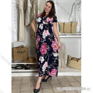 Women's Long Summer Short Sleeve Dress (S/M ONE SIZE) ITALIAN FASHION IM323101