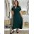 Women's Long Chiffon Short Sleeve Dress (S/M ONE SIZE) ITALIAN FASHION IMWGS231048
