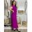 Women's Long Chiffon Short Sleeve Dress (S/M ONE SIZE) ITALIAN FASHION IMWGS231048