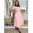Women's Long Chiffon Short Sleeve Dress (S/M ONE SIZE) ITALIAN FASHION IMWGS231048
