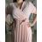 Women's Long Chiffon Short Sleeve Dress (S/M ONE SIZE) ITALIAN FASHION IMWGS231048