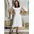 Women's short sleeve summer casual dress (S/M/L ONE SIZE) ITALIAN FASHION IMWGB25022 S / M / L beige