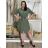 Women's Long Chiffon Short Sleeve Dress (S/M ONE SIZE) ITALIAN FASHION IMWGS231048