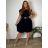 Summer pleated dress, short sleeves, women's oversized (50/52/54 ONE SIZE) ITALIAN FASHION IM425410