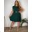 Summer pleated dress, short sleeves, women's oversized (50/52/54 ONE SIZE) ITALIAN FASHION IM425410