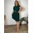 Summer pleated dress, short sleeves, women's oversized (50/52/54 ONE SIZE) ITALIAN FASHION IM425410